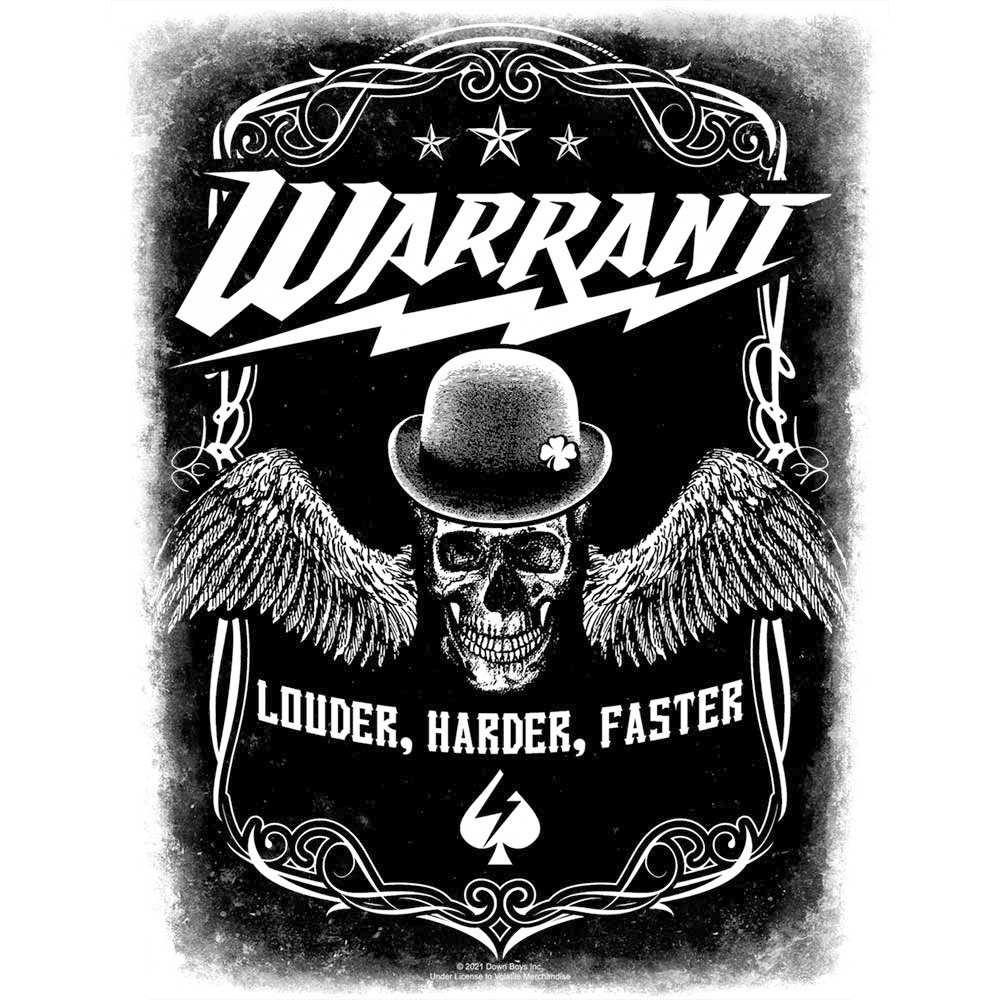 Warrant - Louder Harder Faster Patch arrière - Noir